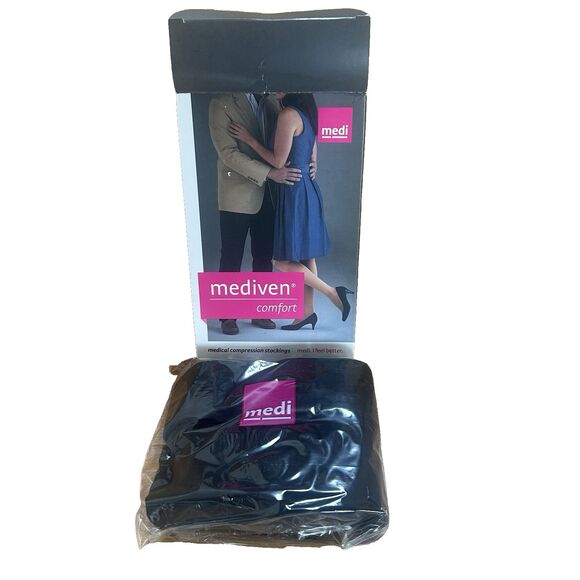 Mediven Comfort Compression Stockings Thigh High w/silicon Beaded Top  band Sz 3 - Picture 6 of 7